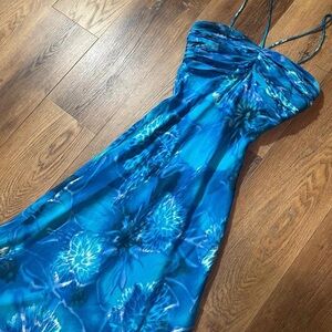Vintage 90’s Silk Dress Burnout Dress Vintage Silk Dress Fairy Prom Floral